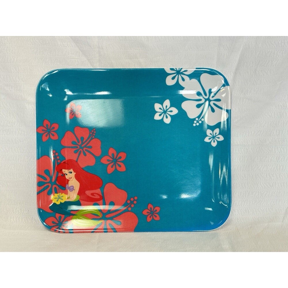 Disney Store Exclusive Ariel Little Mermaid Melamine Plate Tray 11x9 Blue